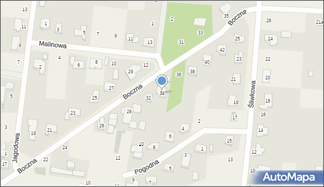 Biskupice, Boczna, 34, mapa Biskupice
