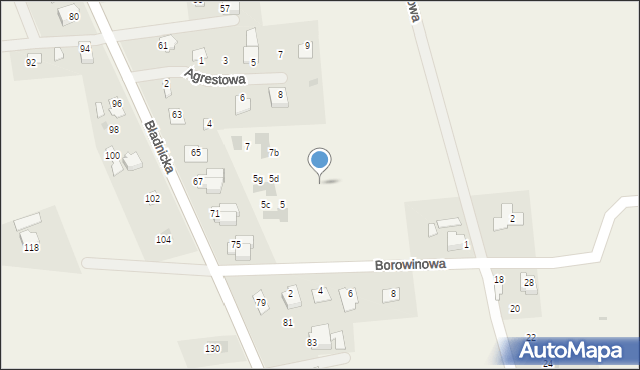 Bładnice Dolne, Borowinowa, 3d, mapa Bładnice Dolne