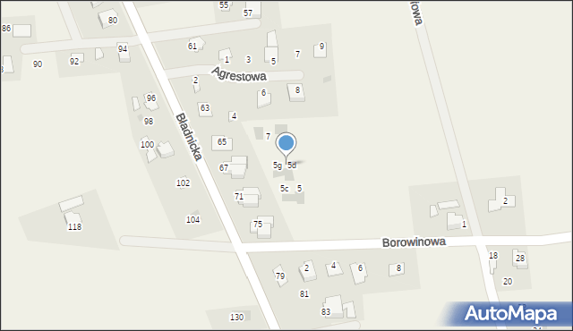 Bładnice Dolne, Borowinowa, 5e, mapa Bładnice Dolne