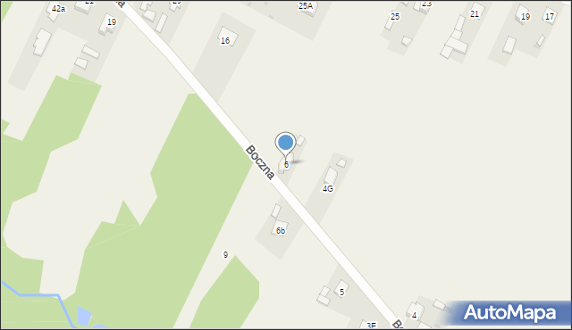 Bliżyn, Boczna, 6, mapa Bliżyn