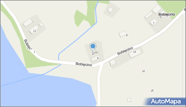 Bobięcino, Bobięcino, 10, mapa Bobięcino