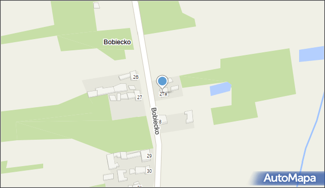 Bobiecko, Bobiecko, 27a, mapa Bobiecko