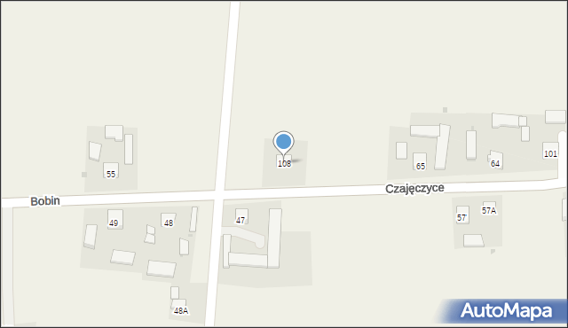 Bobin, Bobin, 108, mapa Bobin