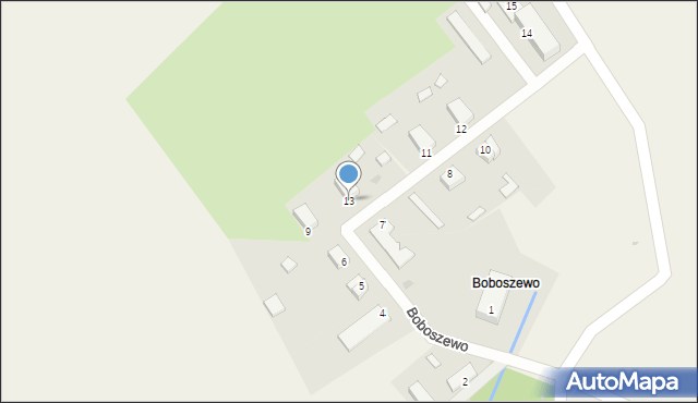 Boboszewo, Boboszewo, 13, mapa Boboszewo