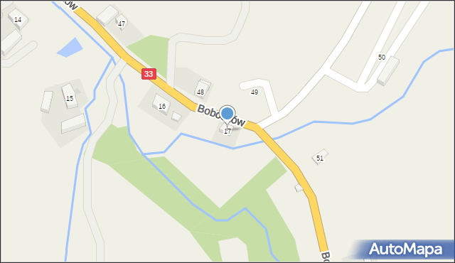 Boboszów, Boboszów, 17, mapa Boboszów