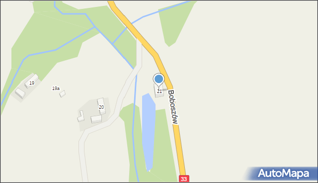 Boboszów, Boboszów, 21, mapa Boboszów
