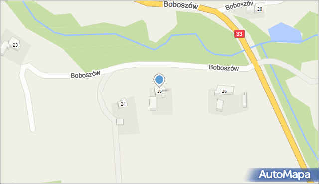 Boboszów, Boboszów, 25, mapa Boboszów