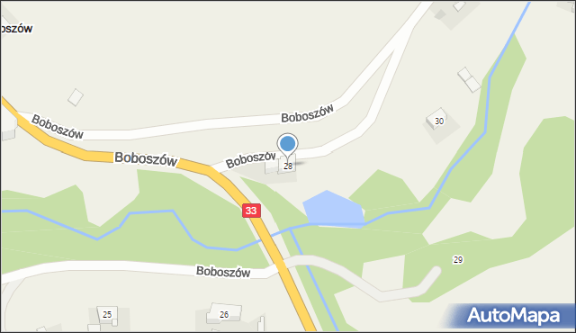 Boboszów, Boboszów, 28, mapa Boboszów