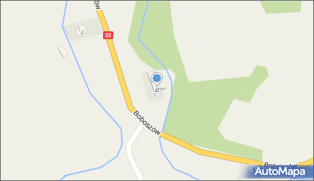 Boboszów, Boboszów, 42, mapa Boboszów