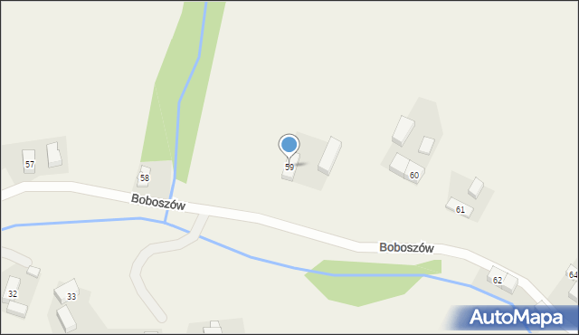 Boboszów, Boboszów, 59, mapa Boboszów