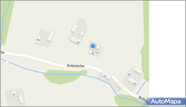 Boboszów, Boboszów, 61, mapa Boboszów