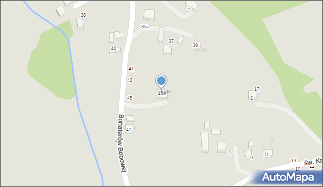 Bobowa, Bohaterów Bobowej, 45A, mapa Bobowa