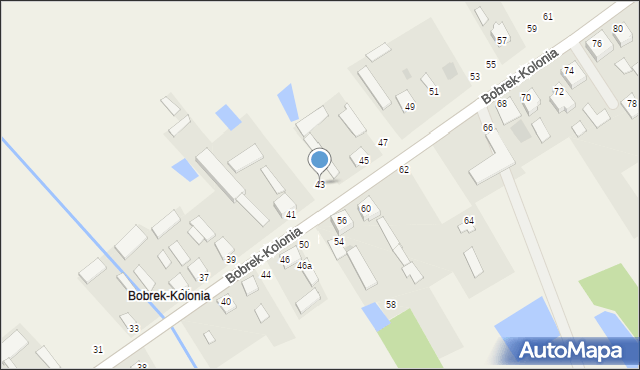 Bobrek-Kolonia, Bobrek-Kolonia, 43, mapa Bobrek-Kolonia