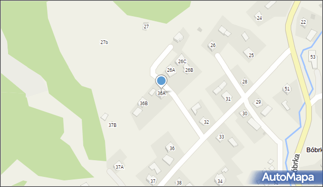 Bóbrka, Bóbrka, 36A, mapa Bóbrka