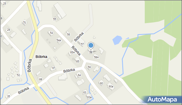 Bóbrka, Bóbrka, 58, mapa Bóbrka