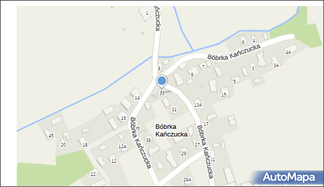 Bóbrka Kańczucka, Bóbrka Kańczucka, 33, mapa Bóbrka Kańczucka