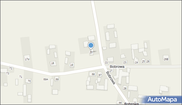 Bobrowa, Bobrowa, 20, mapa Bobrowa