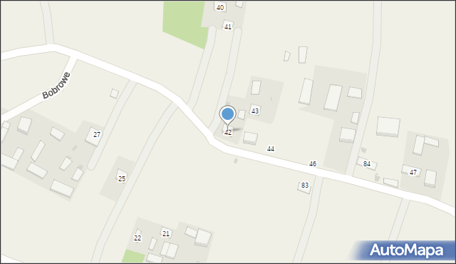 Bobrowe, Bobrowe, 42, mapa Bobrowe