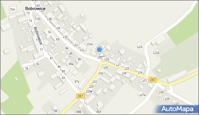Bobrowice, Bobrowice, 130, mapa Bobrowice