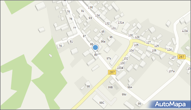 Bobrowice, Bobrowice, 83, mapa Bobrowice