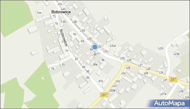 Bobrowice, Bobrowice, 95, mapa Bobrowice