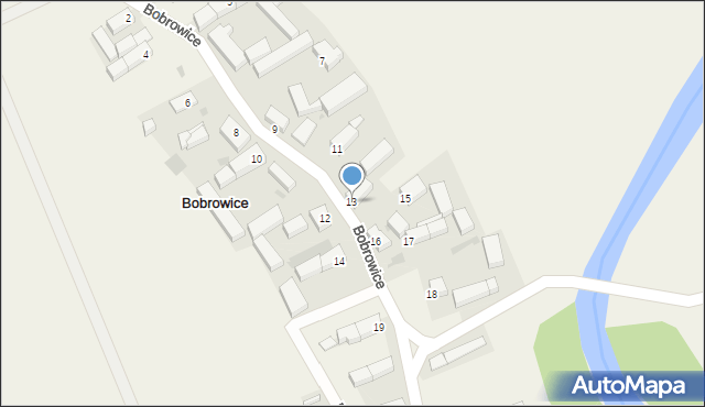 Bobrowice, Bobrowice, 13, mapa Bobrowice