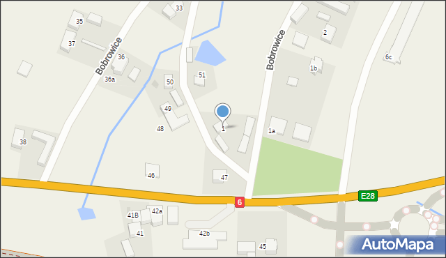 Bobrowice, Bobrowice, 1, mapa Bobrowice
