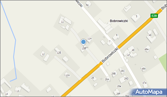 Bobrowiczki, Bobrowiczki, 11B, mapa Bobrowiczki