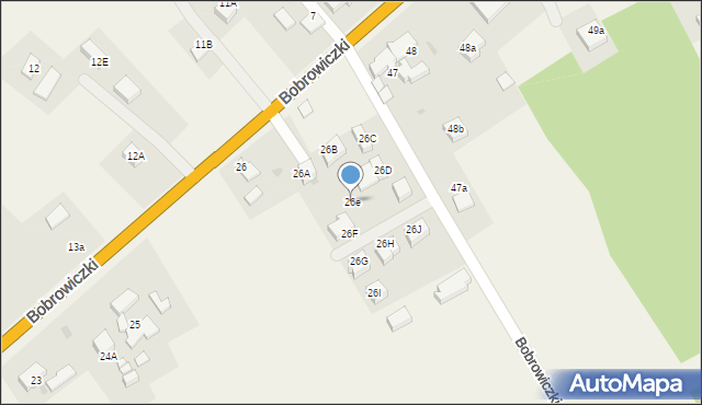 Bobrowiczki, Bobrowiczki, 26e, mapa Bobrowiczki
