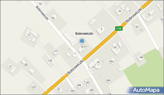 Bobrowiczki, Bobrowiczki, 6, mapa Bobrowiczki