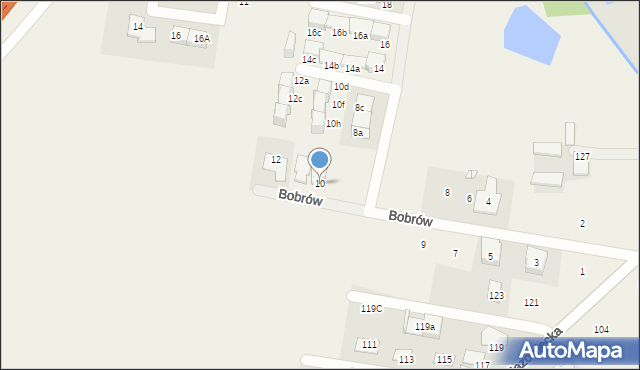 Bobrowiec, Bobrów, 10, mapa Bobrowiec