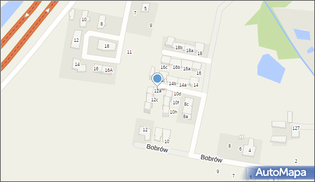 Bobrowiec, Bobrów, 12a, mapa Bobrowiec