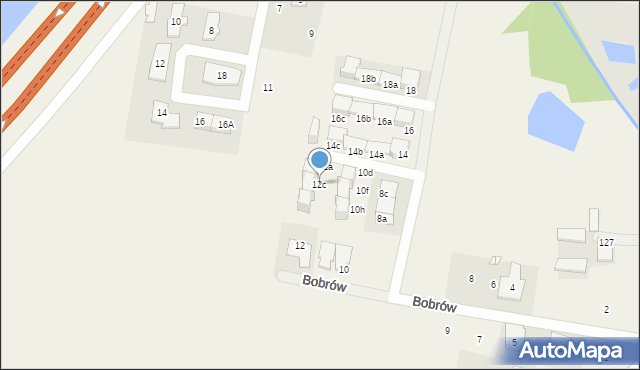 Bobrowiec, Bobrów, 12c, mapa Bobrowiec
