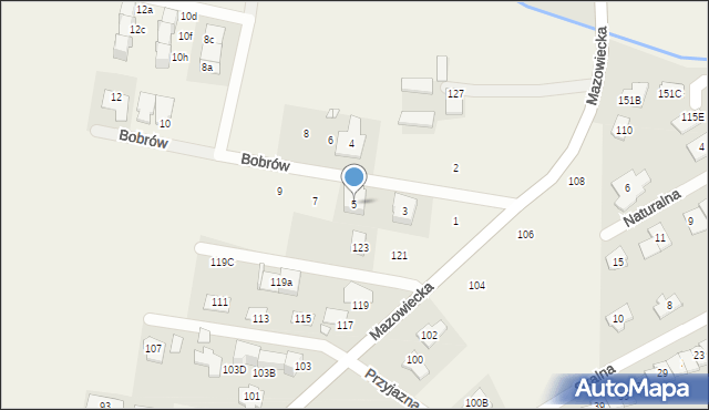 Bobrowiec, Bobrów, 5, mapa Bobrowiec