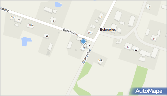 Bobrowiec, Bobrowiec, 17, mapa Bobrowiec