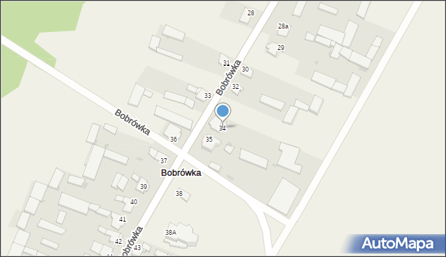 Bobrówka, Bobrówka, 34, mapa Bobrówka