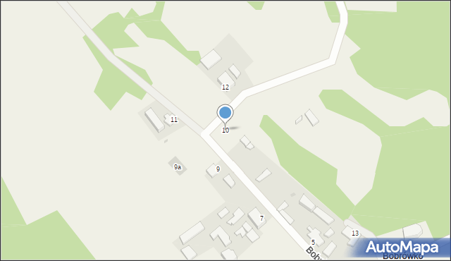 Bobrówko, Bobrówko, 10, mapa Bobrówko