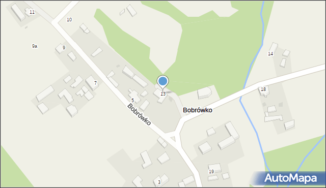 Bobrówko, Bobrówko, 13/1, mapa Bobrówko