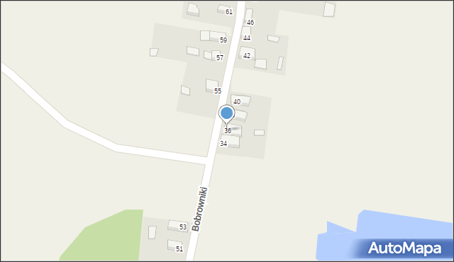 Bobrowniki, Bobrowniki, 36, mapa Bobrowniki