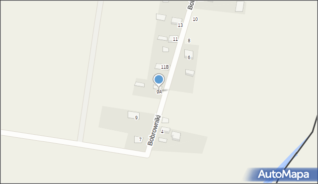 Bobrowniki, Bobrowniki, 9A, mapa Bobrowniki