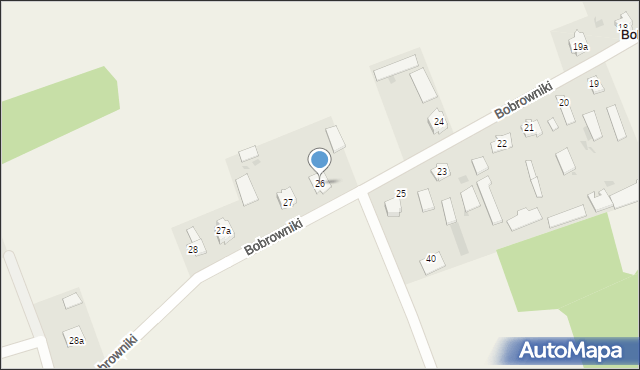 Bobrowniki, Bobrowniki, 26, mapa Bobrowniki