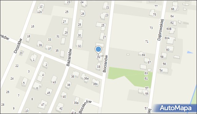 Bobrowniki, Bocianów, 31, mapa Bobrowniki