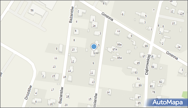 Bobrowniki, Bocianów, 7, mapa Bobrowniki