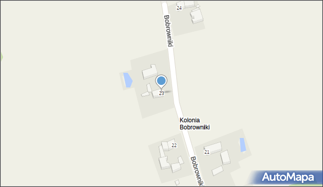 Bobrowniki, Bobrowniki, 23, mapa Bobrowniki