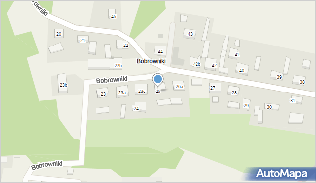 Bobrowniki, Bobrowniki, 25, mapa Bobrowniki