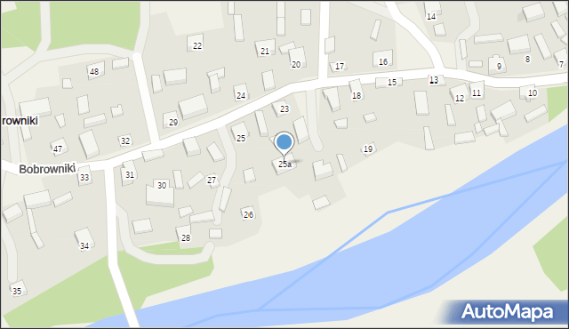 Bobrowniki, Bobrowniki, 25a, mapa Bobrowniki