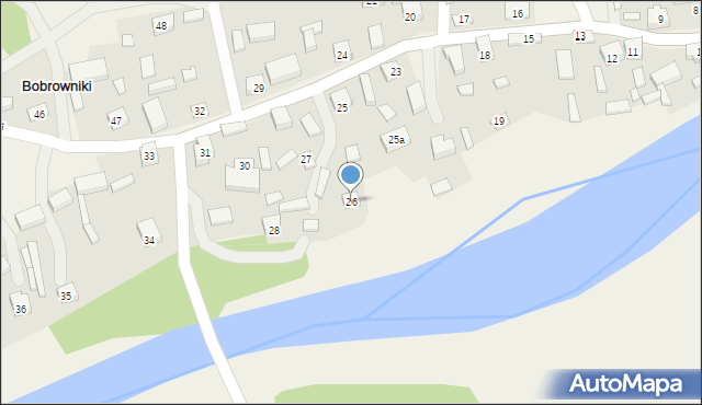 Bobrowniki, Bobrowniki, 26, mapa Bobrowniki
