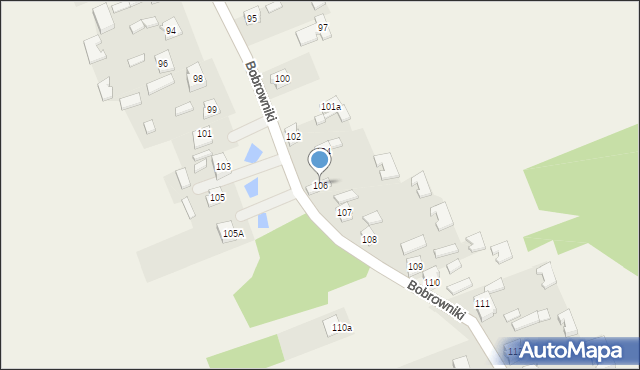 Bobrowniki, Bobrowniki, 106, mapa Bobrowniki