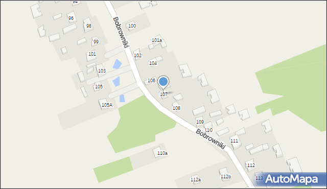 Bobrowniki, Bobrowniki, 107, mapa Bobrowniki
