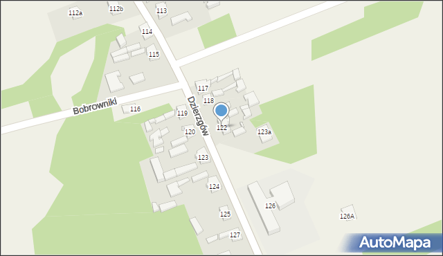Bobrowniki, Bobrowniki, 122, mapa Bobrowniki
